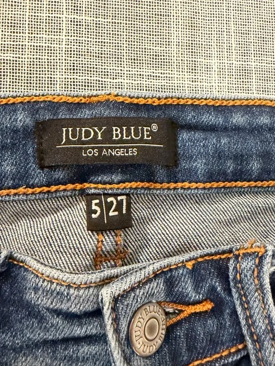 Judy Blue Dad Jeans Distressed Raw Hem High Rise 5/27 - Picture 5 of 11